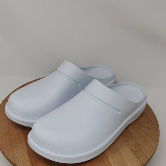 Oofos Oocloog Clogs Recovery Shoes- Mens- Size 10-White-Slip On-Comfort-Sandals - Picture 11 of 12